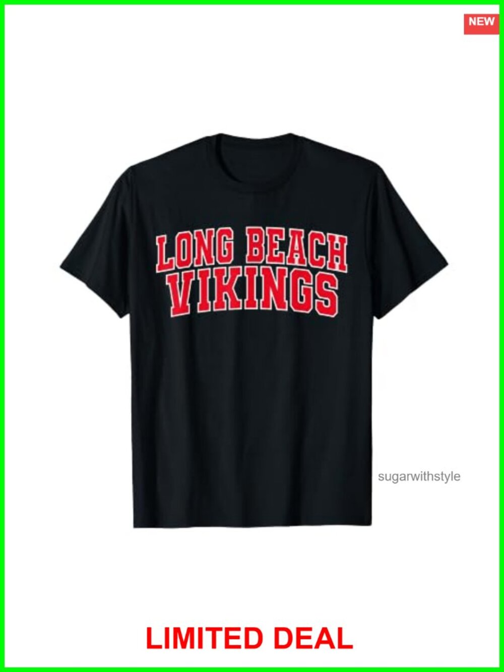 Collegiate Vikings T-Shirt Lightweight Classic Fit Double-Needle Game Day